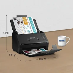 Epson WorkForce ES-500W II Wireless Duplex Document Scanner, Black (B11B263201)