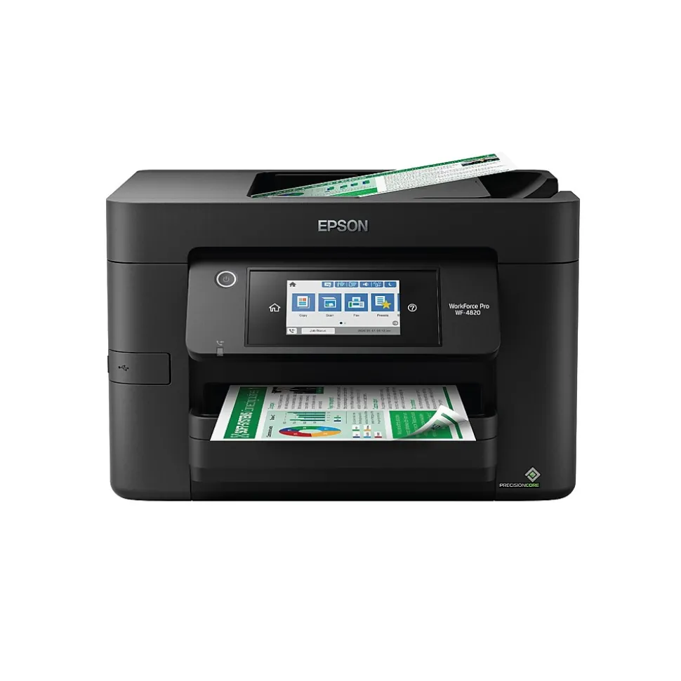 Epson WorkForce Pro WF-4820 Wireless Color Inkjet Printer, All-In-One, Print, Scan, Copy, Fax (9472527)