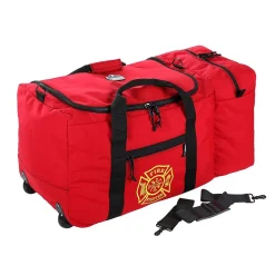 Ergodyne Arsenal 16" Nylon Fire & Rescue Gear Bag with Wheels, Red (13205)