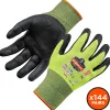 Ergodyne ProFlex 7022 Hi-Vis Nitrile Coated Cut-Resistant Gloves, ANSI A2, Dry Grip, Lime, XL, 144 Pairs (17875)