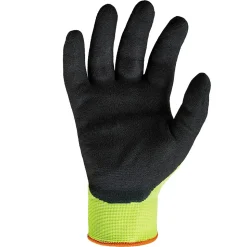 Ergodyne ProFlex 7021 Hi-Vis Nitrile Coated Cut-Resistant Gloves, ANSI A2, Wet Grip, Lime, XXL, 144 Pairs (17966)