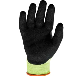 Ergodyne ProFlex 7041 Hi-Vis Nitrile-Coated Cut-Resistant Gloves, ANSI A4, Wet Grip, Lime, XXL, 144 Pairs (17826)