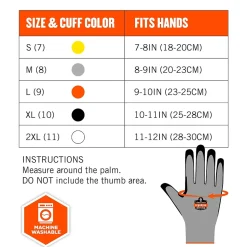 Ergodyne ProFlex 7031 Nitrile Coated Cut-Resistant Gloves, Large, A3 Cut Level, Gray, 144 Pairs (17884)