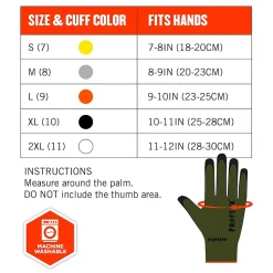 Ergodyne ProFlex 7042 Nitrile Coated Cut-Resistant Gloves, ANSI A4, Heat Resistant, Green, Medium, 12 Pair (10333)