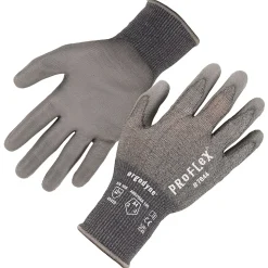 Ergodyne ProFlex 7044 PU Coated Cut-Resistant Gloves, ANSI A4, Gray, Large, 1 Pair (10494)
