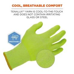 Ergodyne ProFlex 7040 Seamless Knit Cut Resistant Gloves, Food Safe, ANSI A4, Lime, Large, 1 Pair (18014)