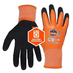 Ergodyne ProFlex 7551 Waterproof Cut-Resistant Winter Work Gloves, ANSI A5, Orange, Medium, 1 Pair (17673)