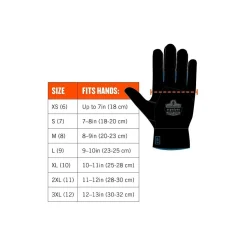 Ergodyne ProFlex 7401 Winter Work Gloves, Fleece Lined, Latex Coated Palm, 13 Gauge, A5 Cut Level, Orange, XL, 12/Pack