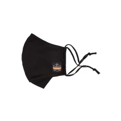 Ergodyne Skullerz Reusable Cloth Contoured Face Cover Mask, Extra Large, Black, 3/Pack (48802)