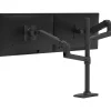 Ergotron LX Adjustable Dual Stacking Arm Tall Pole Desk Mount, 40" Screen Support, Matte Black (45509224)