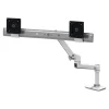 Ergotron LX Adjustable Dual Direct Arm Desk Mount, 25" Screen Support, White (45-489-216)