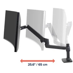 Ergotron LX Desk Adjustable Single Arm 2-Piece Clamp & Grommet Mount, 34