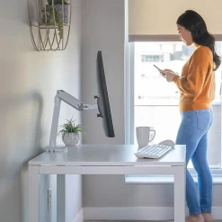 Ergotron MXV Desk Adjustable Single Arm with 2-Piece Clamp, Up to 34