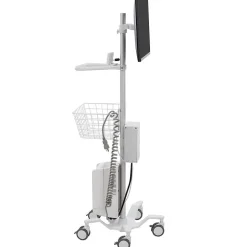 Ergotron StyleView Pole Cart, Up to 24" Monitor, Bright White (24-818-211)