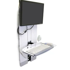 Ergotron StyleView Vertical Lift Adjustable High Traffic Area, 24" Screen Support, White (60-593-216)