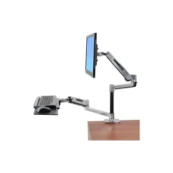 Ergotron WorkFit-LX Sit-Stand Desk Mount System, Up to 42" Monitor, Silver (45-405-026)