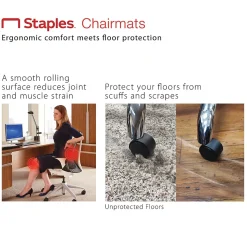 E.S. Robbins Anchormat Chair Mat for Hard Floors, 46