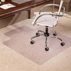 ES Robbins EverLife Carpet Chair Mat with Lip, 45" x 53'', Medium-Pile, Clear (128173)