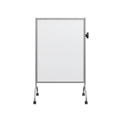 Essentials by Balt Mobile Magnetic Dry-Erase Whiteboard, Anodized Aluminum Frame, 6' x 4' (62542)