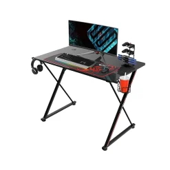Eureka Ergonomic 39" Computer Gaming Desk, Black (GD0071-BK)