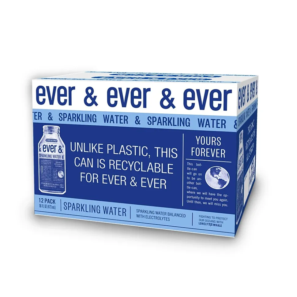 Ever & Ever Reverse Osmosis Sparkling Water, 16 Oz., 12/Carton (800001)