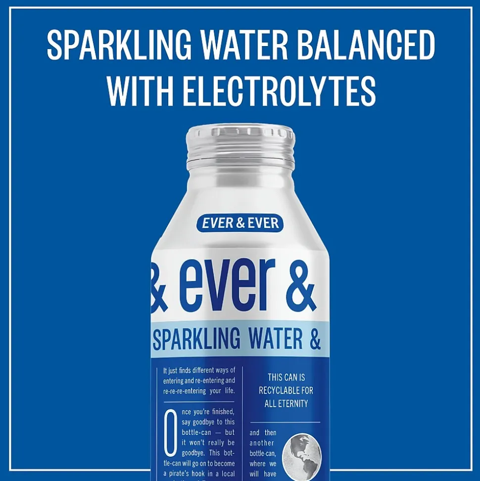 Ever & Ever Reverse Osmosis Sparkling Water, 16 Oz., 12/Carton (800001)