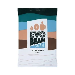 Evo Bean Ground Coffee, Frac Pack, Extra Dark Roast, 2.25 Oz., 24/Carton (68801)