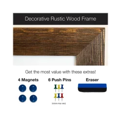 Excello Global Products Combination Dry-Erase Whiteboard, Wood Frame, 3' x 2' (EGP-HD-0078)