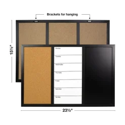 Excello Global Products Combination Board, Wood Frame, 15