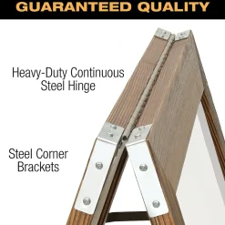 Excello Global Products Indestructible A-Frame Whiteboard, 40