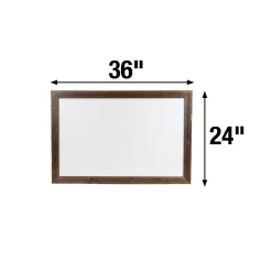 Excello Global Products Magnetic Dry-Erase Whiteboard, Rustic Wood Frame, 3' x 2' (EGP-HD-0077)