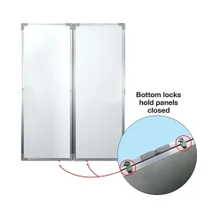 Excello Global Products Magnetic Dry-Erase Folding Whiteboard, 40