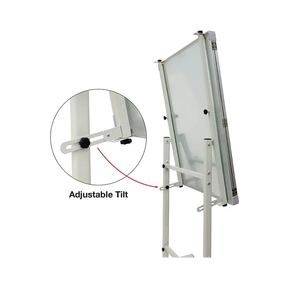 Excello Global Products Magnetic Mobile Folding Dry-Erase Whiteboard, 40" x 30" (EGP-HD-0482-RW)