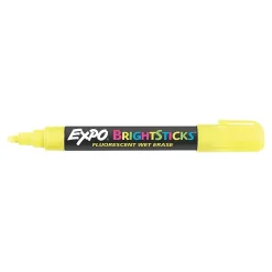 Expo BrightSticks Wet Erase Markers, Bullet Tip, Assorted, 5/Pack (14075)