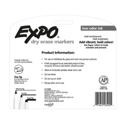 Expo Dry Erase Marker, Fine Tip, Black Ink, 8/Pack (2114555)