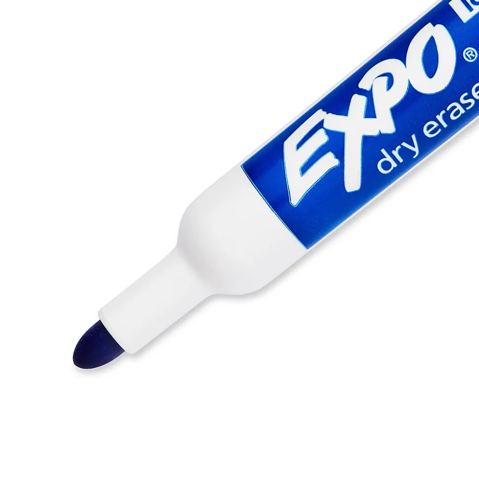 Expo Dry Erase Markers, Bullet Tip, Blue, 12/Pack (82003)