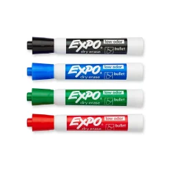 Expo Dry Erase Markers, Bullet Point, Assorted, 4/Pack (82074)