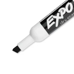 Expo Dry Erase Markers, Chisel Tip, Black, 4/Pack (80661)