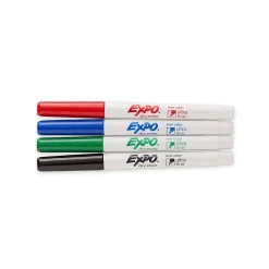 Expo Dry Erase Markers, Ultra Fine Tip, Assorted, 4/Pack (1871133)