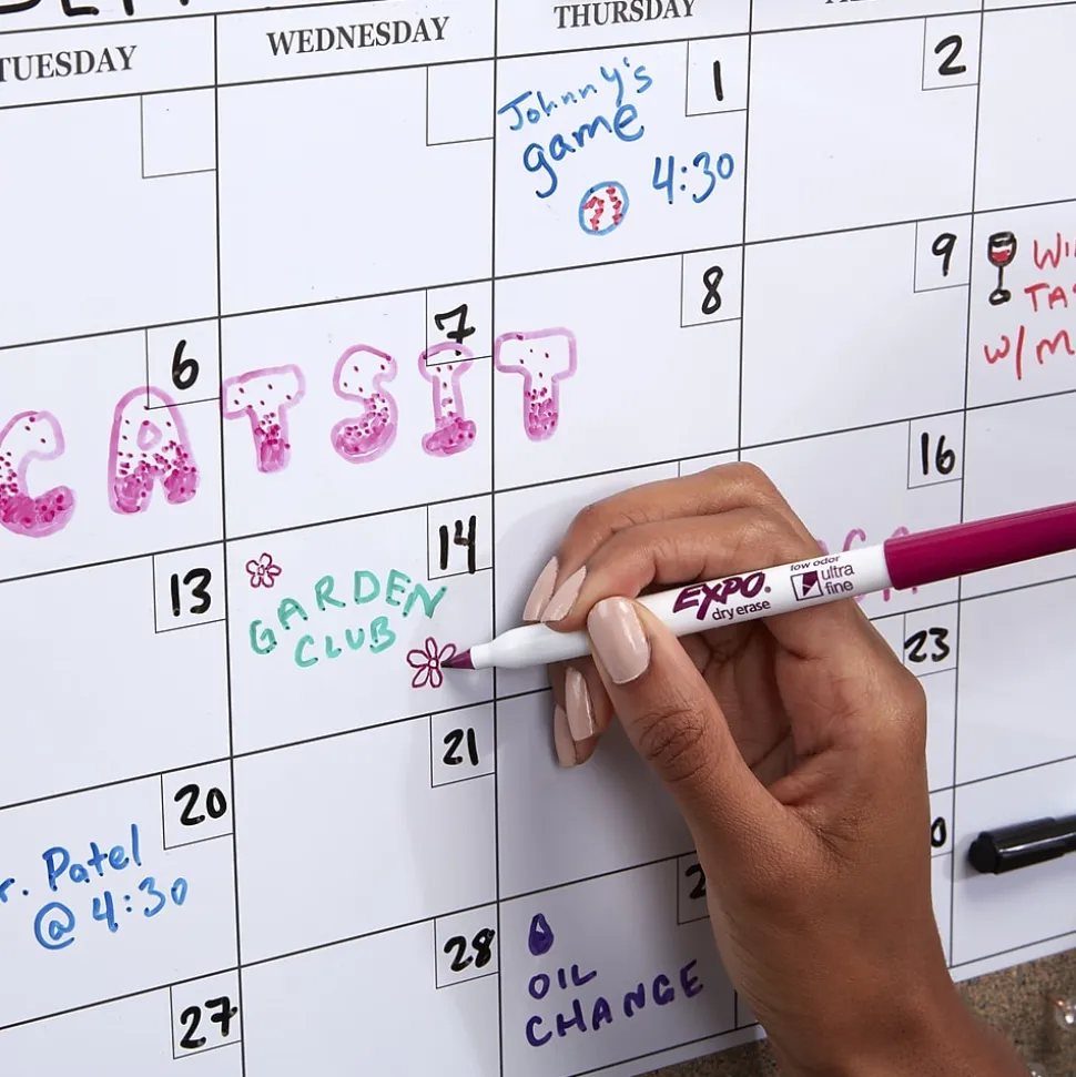 Expo Dry Erase Starter Set, Ultra Fine Tip, Assorted, 5/Set (1884310)