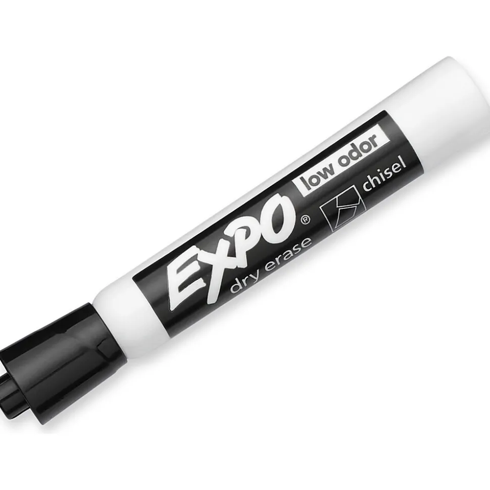 Expo Dry-Erase Marker, Chisel Tip, Black, 8/Pack (1980443)