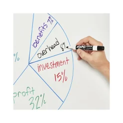 Expo Dry-Erase Marker, Chisel Tip, Black, 8/Pack (1980443)