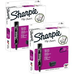 EXPO® Flip Chart® Marker, Bullet Tip, Assorted Colors, 8 Per Pack, 2 Packs (SAN22478-2)