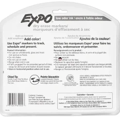 Expo Low Oder Dry Erase Markers, Chisel Tip, Assorted Inks, 16/Pack (81045)