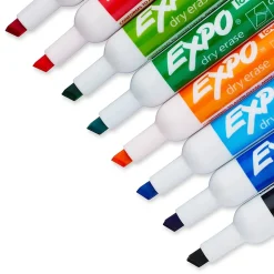 Expo Tank Dry Erase Markers, Chisel Tip, Assorted Inks, 8/Pack (1743032)