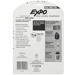 Expo Tank Dry Erase Markers, Chisel Tip, Assorted Inks, 8/Pack (1743032)