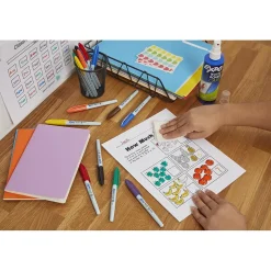 Expo Vis-A-Vis Wet Erase Markers, Fine Point, Black, Dozen (16001)