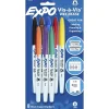 Expo Vis-a-Vis Wet Erase Markers, Fine Point, Assorted, 8/Pack (16078)