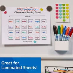 Expo Vis-a-Vis Wet Erase Markers, Fine Point, Assorted, 8/Pack (16078)