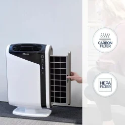 Fellowes AeraMax DX95 True HEPA Console Air Purifier, White (9320801)